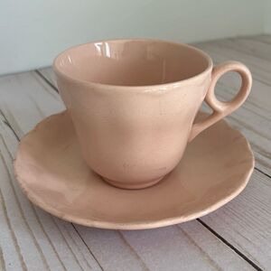 1950s Grindley peach Petalware teacup and saucer